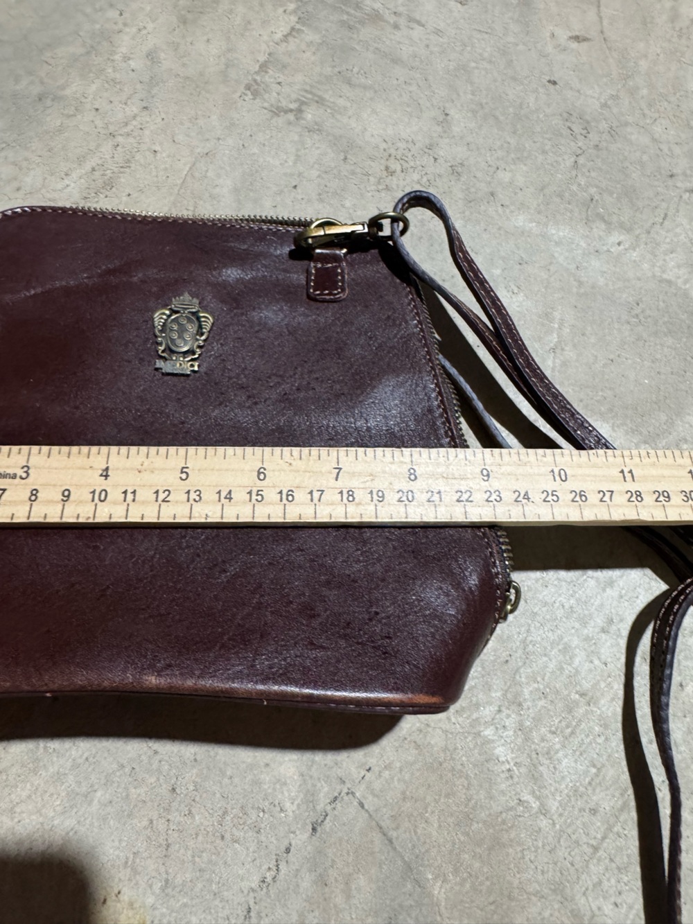 I Medici Leather Crossbody Purse Bag Brown Made In Italy Classy Old Money Fall - Picture 6 of 7